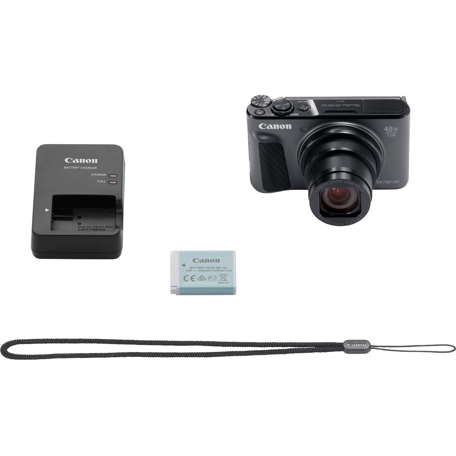 Canon PowerShot SX730 HS 20.3 Megapixel Compact Camera - Black