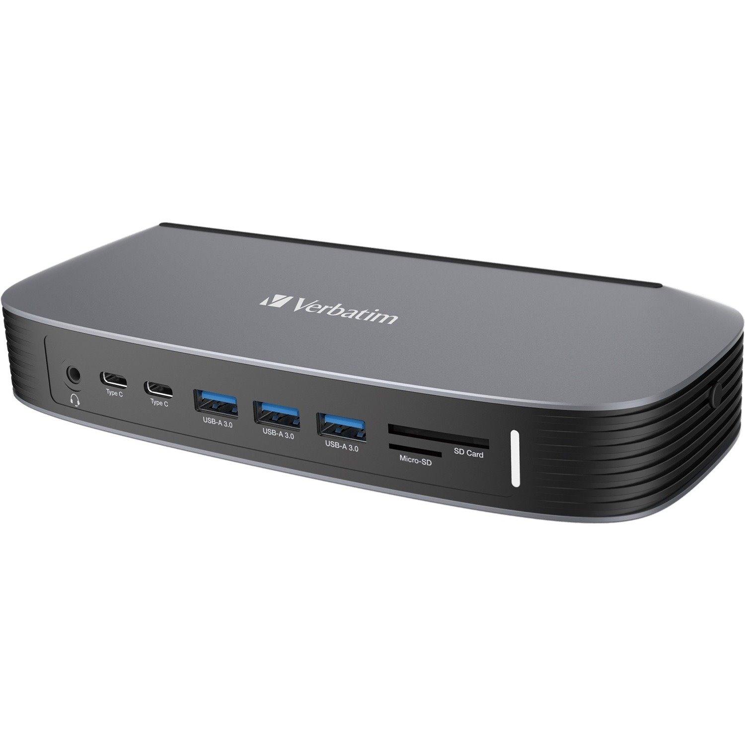 Verbatim USB Type C Docking Station for Computer - Memory Card Reader - microSD, SD - 100 W