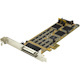StarTech.com 16 Port PCI Express Serial Card, Low-Profile, High-Speed PCIe Serial Card with 16 DB9 RS232 Ports, TAA