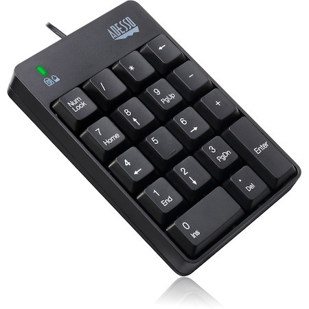 Adesso AKB-601UB Keypad - Cable Connectivity - USB Interface - English (US) - Black