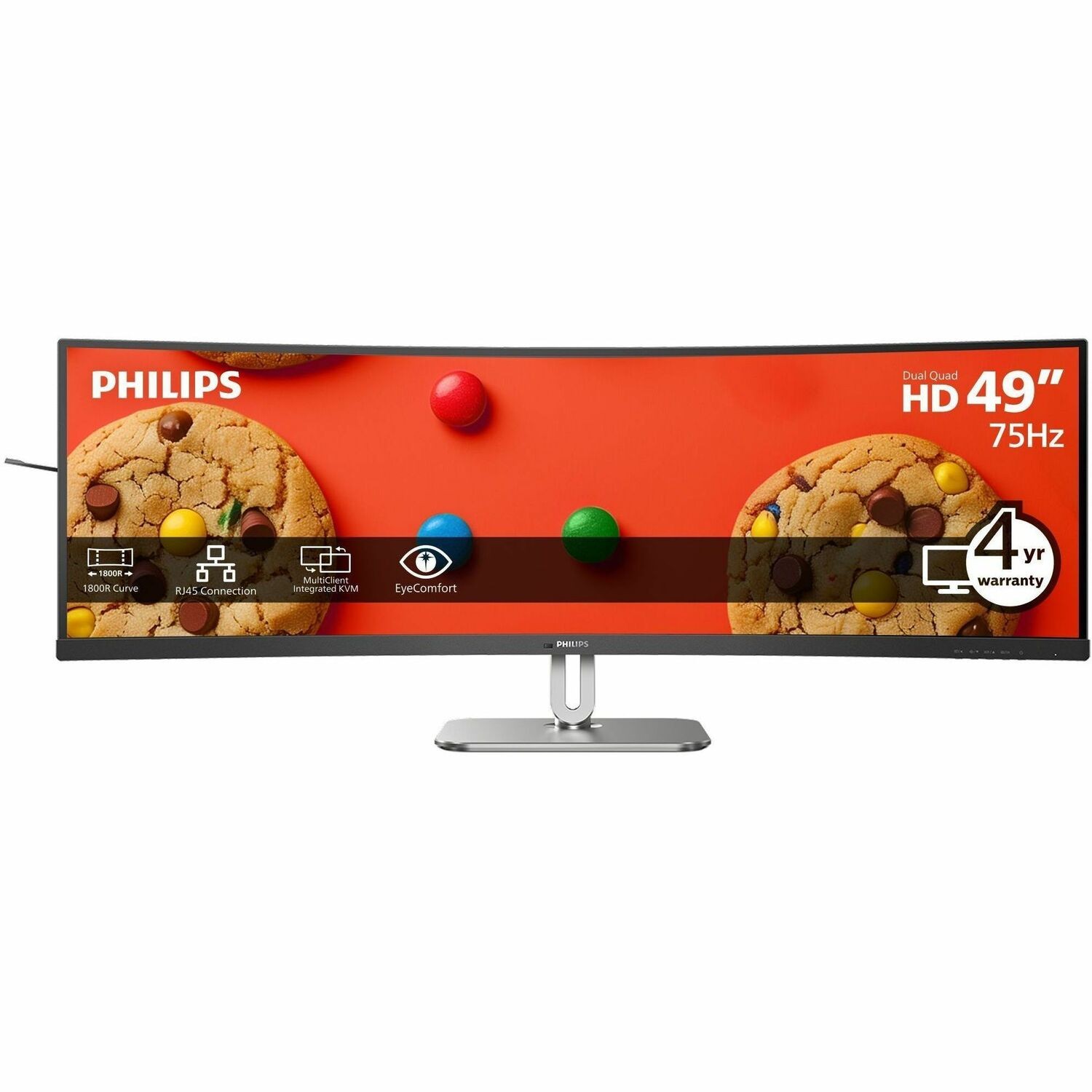 Philips 49B2u5900c - 49 Monitor, Cuved, Led, DQHD (5120X1440), Usb-Cx2, DP, Hdmi