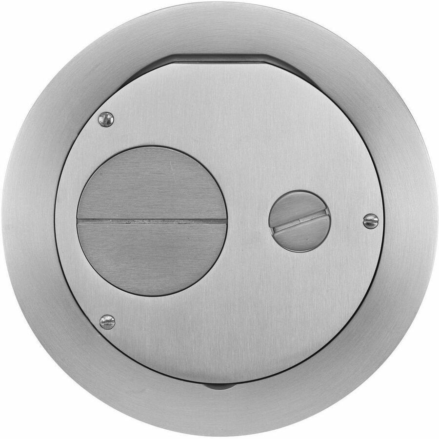 Hubbell Premise Wiring Furniture Feed 6" Series, Furniture Feed Cover, Brushed Aluminum Cover