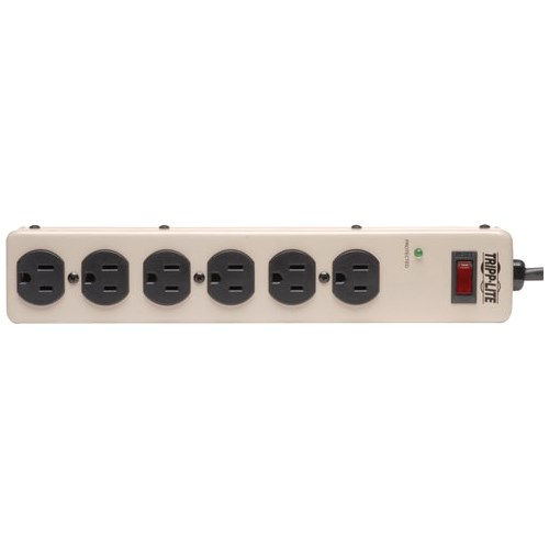 Eaton Tripp Lite Series 6-Outlet Industrial Surge Protector, 6 ft. (1.83 m) Cord, 900 Joules, 12.5 in. length