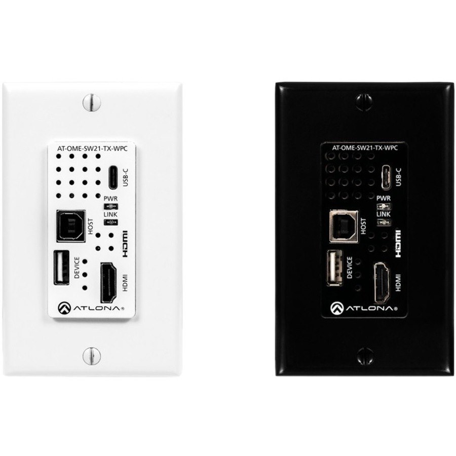 Atlona Wall Plate HDBaseT Transmitter for HDMI and USB-C with USB Hub