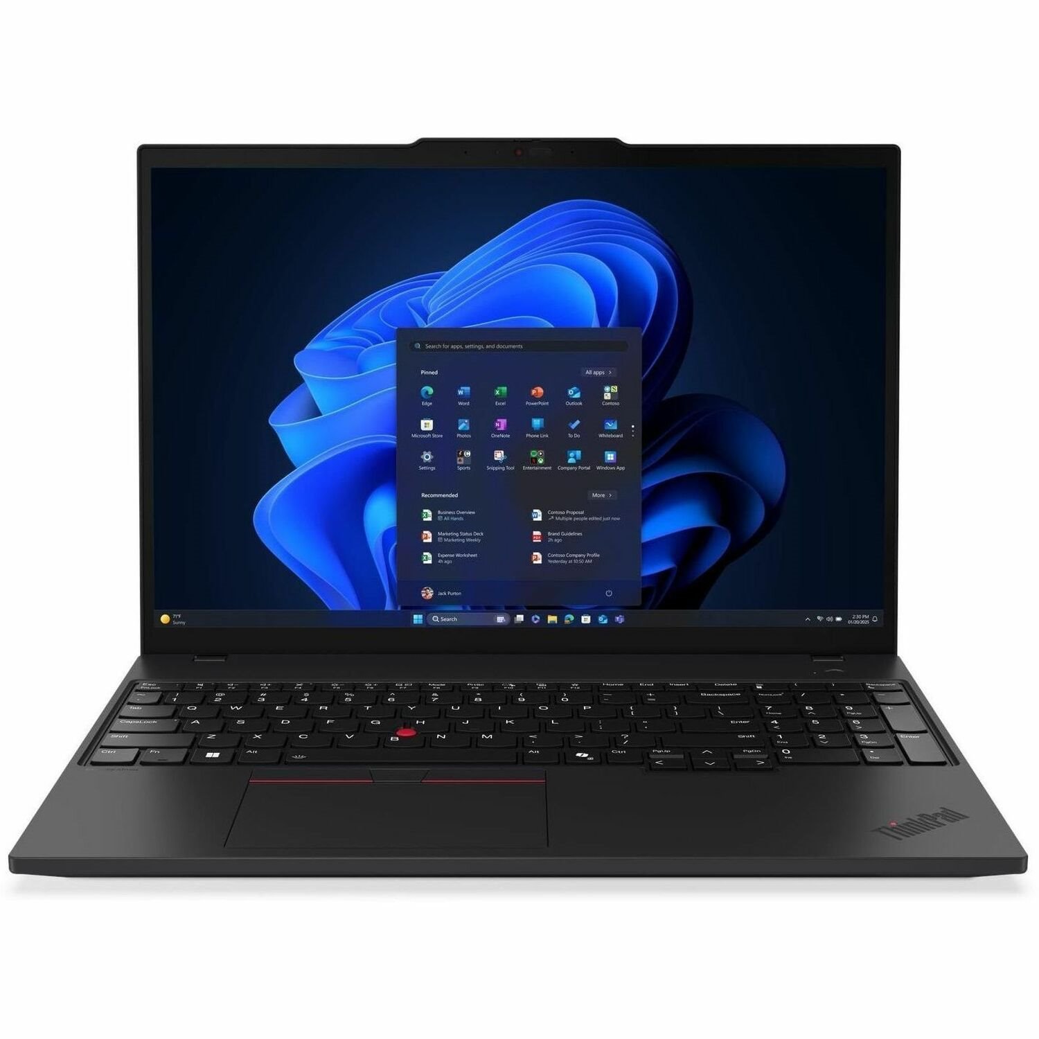 Lenovo ThinkPad T16 Gen 4 21QN0046US 16" Touchscreen Copilot+ PC Notebook - WUXGA - 60 Hz - AMD Ryzen AI 7 PRO 350 - 32 GB - 512 GB SSD - English Keyboard - Black