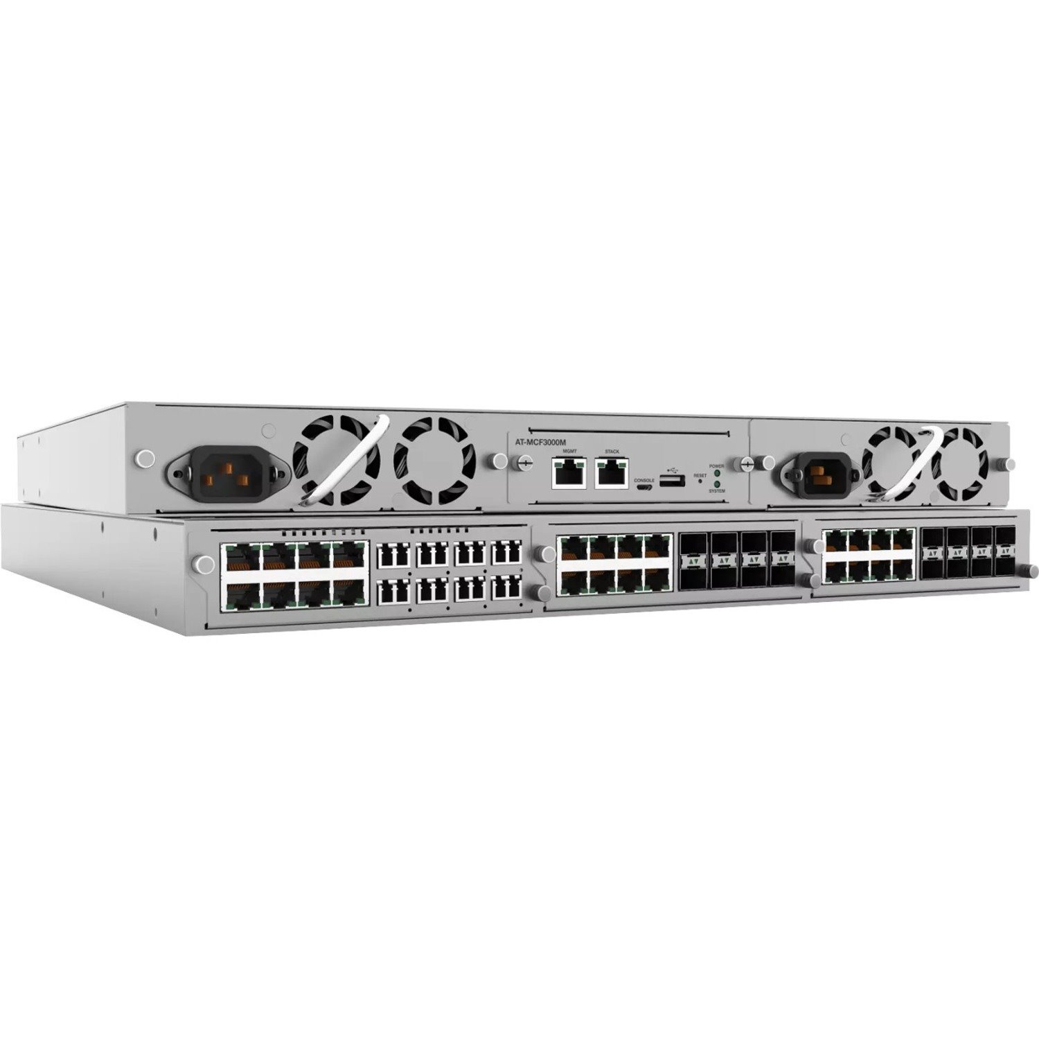 Allied Telesis MCF3300PWR-980 3 Slot Media Converter Chassis - Grey - TAA Compliant