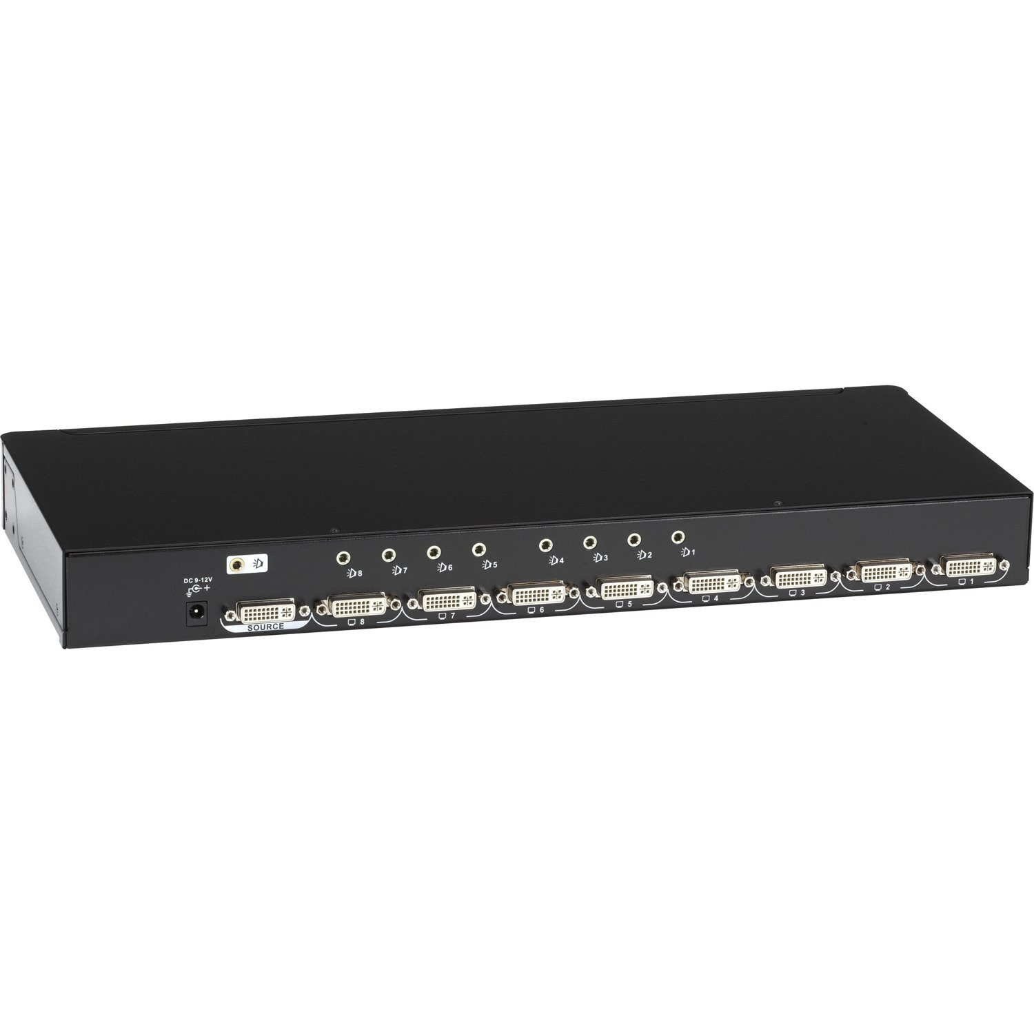 Black Box DVI-D Splitter with Audio and HDCP, 1 x 8