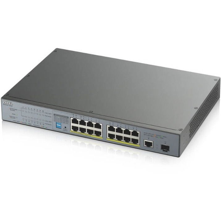 ZYXEL 16-port GbE Unmanaged PoE Switch with GbE Uplink