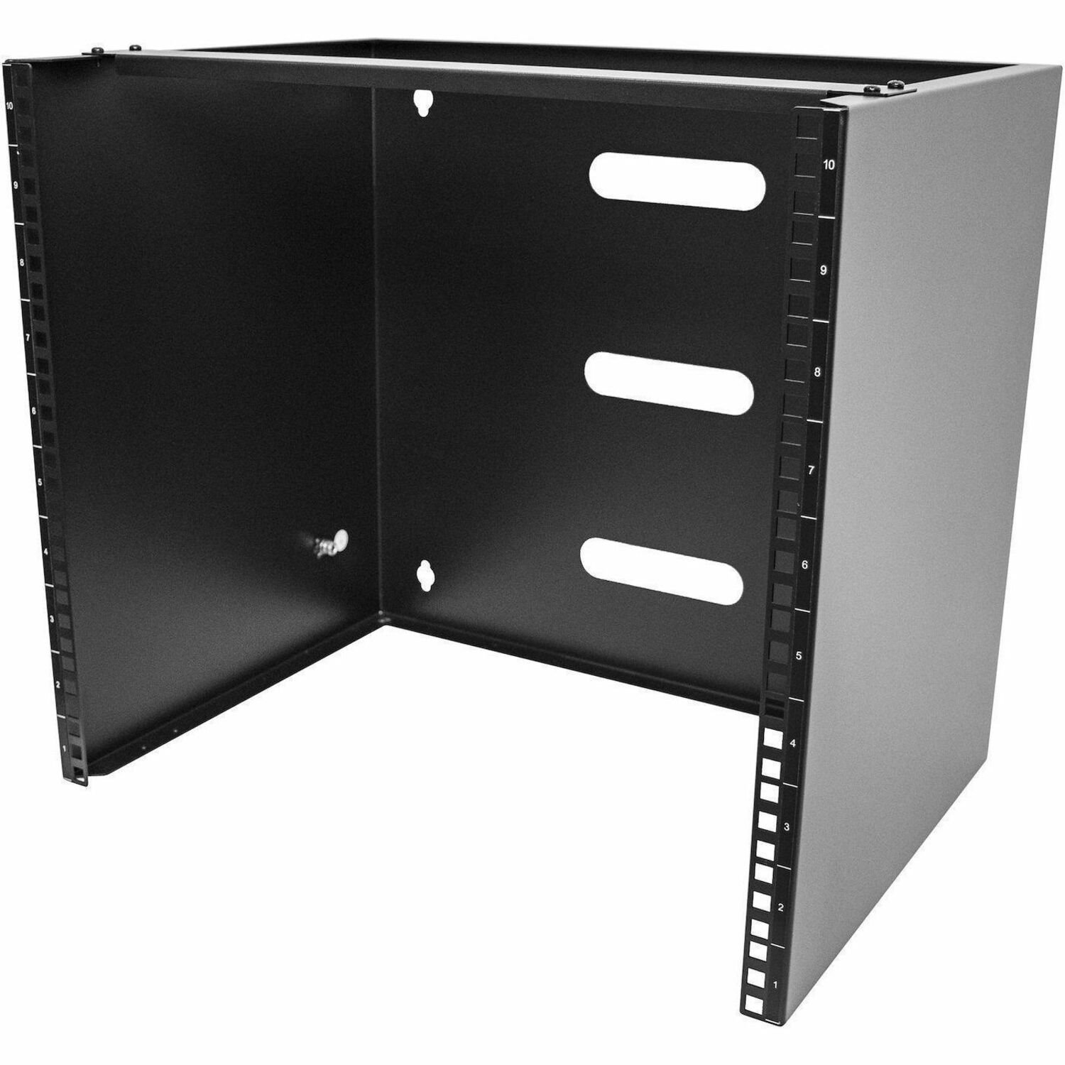 StarTech.com 10 HE Netzwerkschrank Wandmontage, 355 mm Tief, 19 Zoll Patchpanel Rack, Server Rack, Kleiner Serverschrank, 35kg Tragkraft