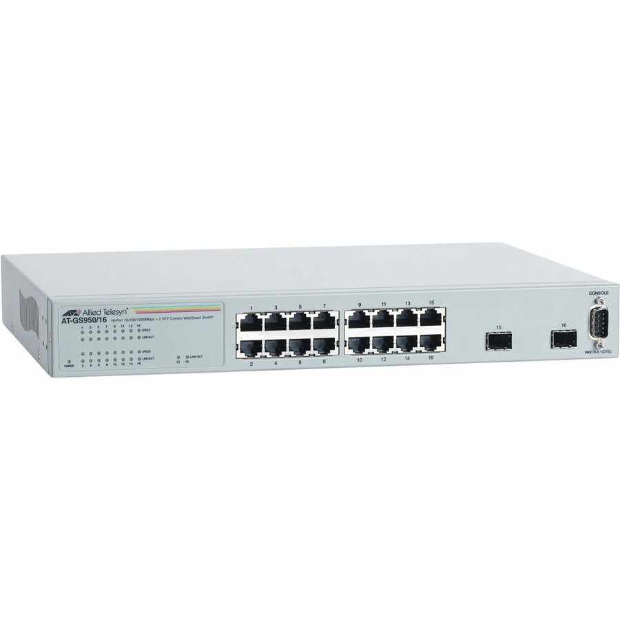 Allied Telesis AT-GS950/16 16 Ports Manageable Ethernet Switch - 1000Base-T