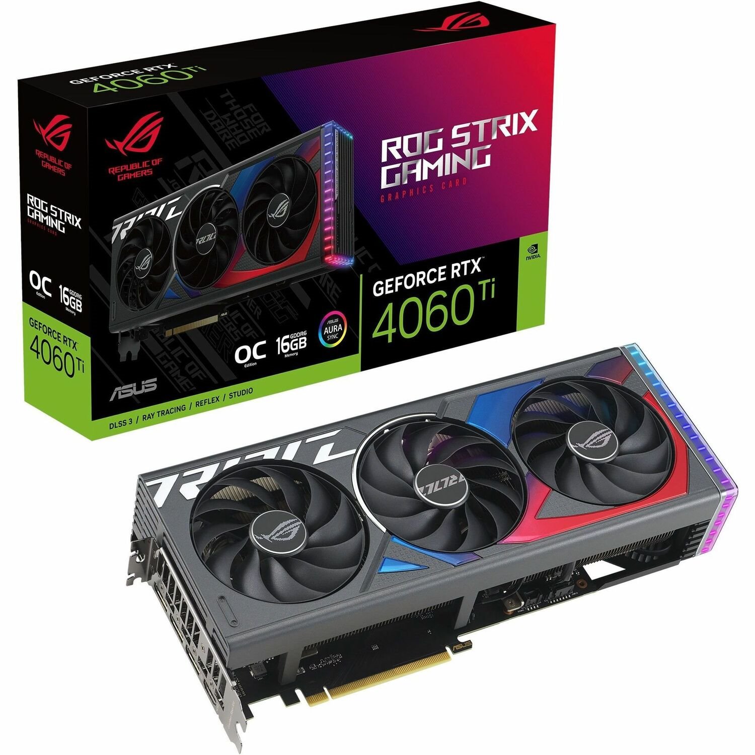 Asus ROG NVIDIA GeForce RTX 4060 Ti Graphic Card - 16 GB GDDR6