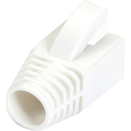 Black Box Snagless Boot - 8.0-mm, White, 50-Pack