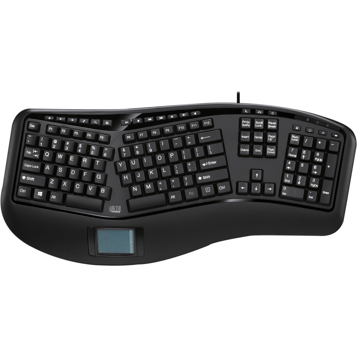 Adesso Tru-Form Ergonomic Touchpad Keyboard