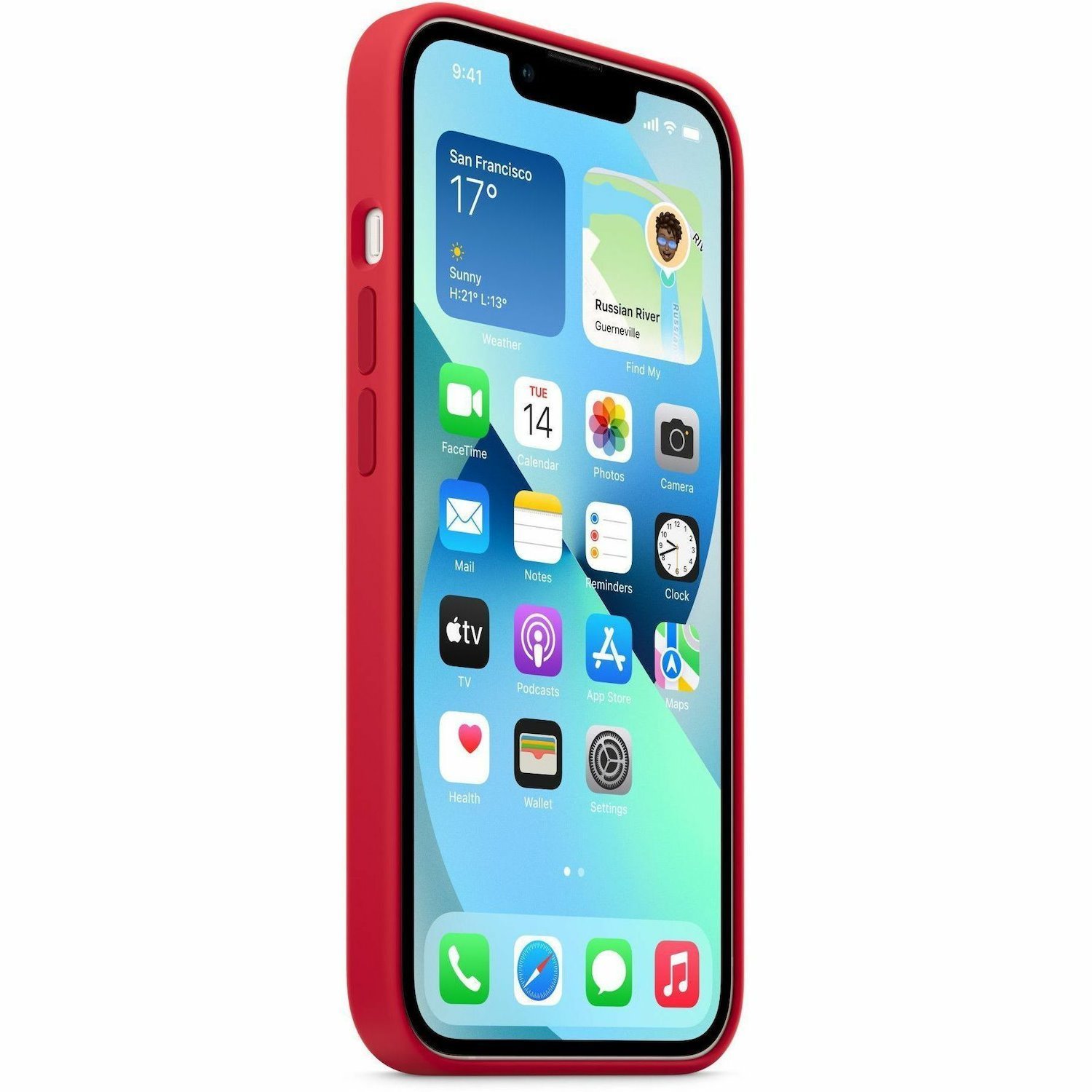 Apple iPhone 13 Silicone Case with MagSafe - (PRODUCT) RED