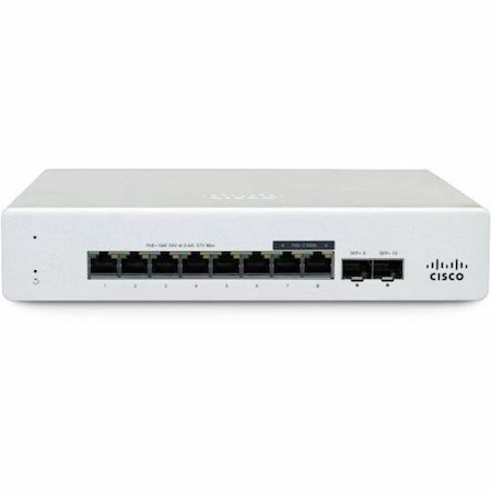 Meraki MS MS130-8P-HW 8 Ports Manageable Ethernet Switch - Gigabit Ethernet - 10/100/1000Base-T, 1000Base-X