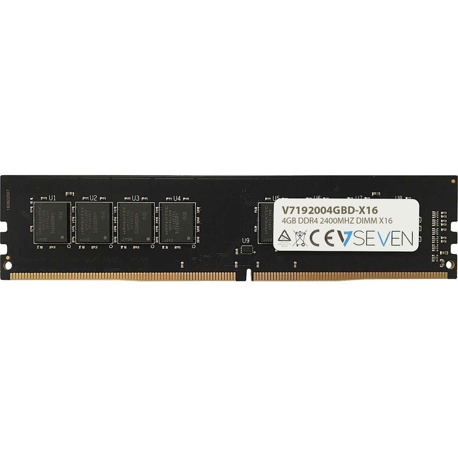 V7 Geheugenmodule 4 GB 1 X 4 GB DDR4 2400 MHz - V7192004GBD-X16