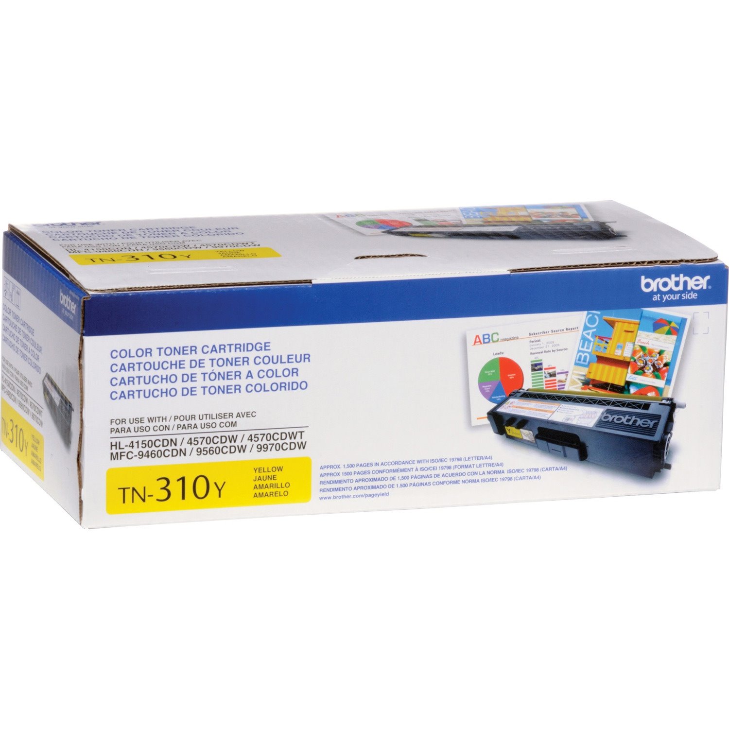 Brother Genuine TN310Y Yellow Toner Cartridge