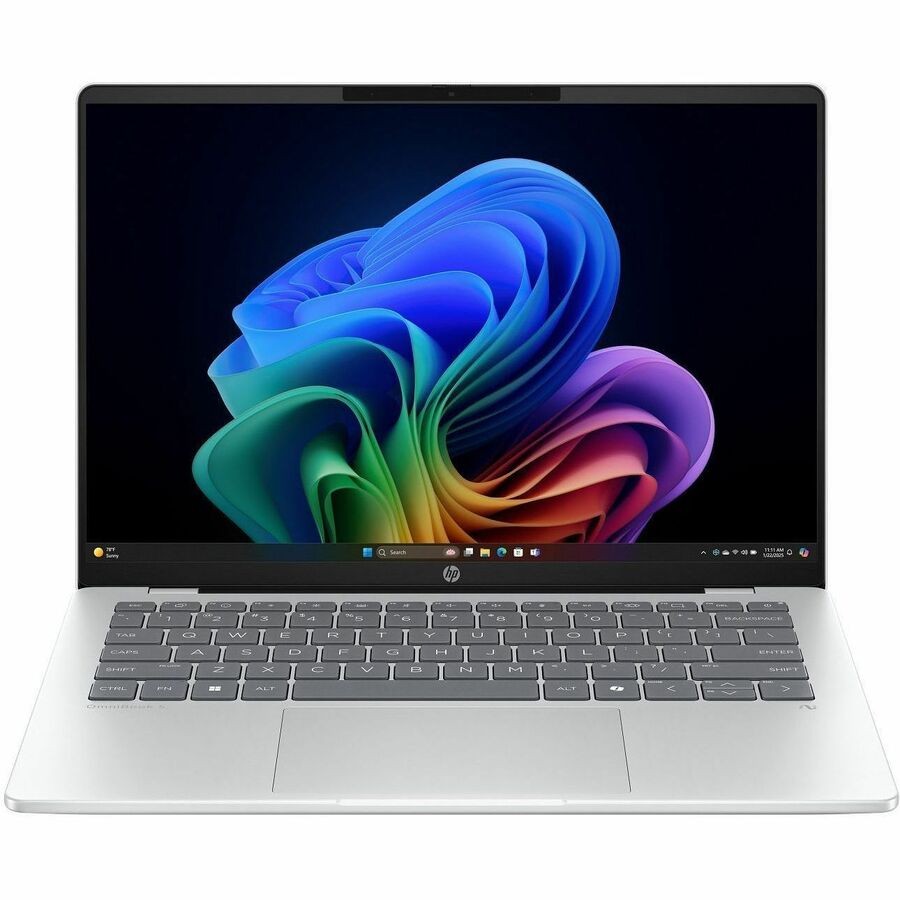 HP OmniBook 5 16-fb0003QU 16" Touchscreen Copilot+ PC Notebook - WUXGA - Qualcomm Snapdragon X Plus X1P-42-100 - 32 GB - 512 GB SSD - Glacier Silver