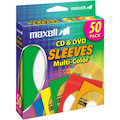 Maxell CD & DVD Sleeves - Color (50 Pack)
