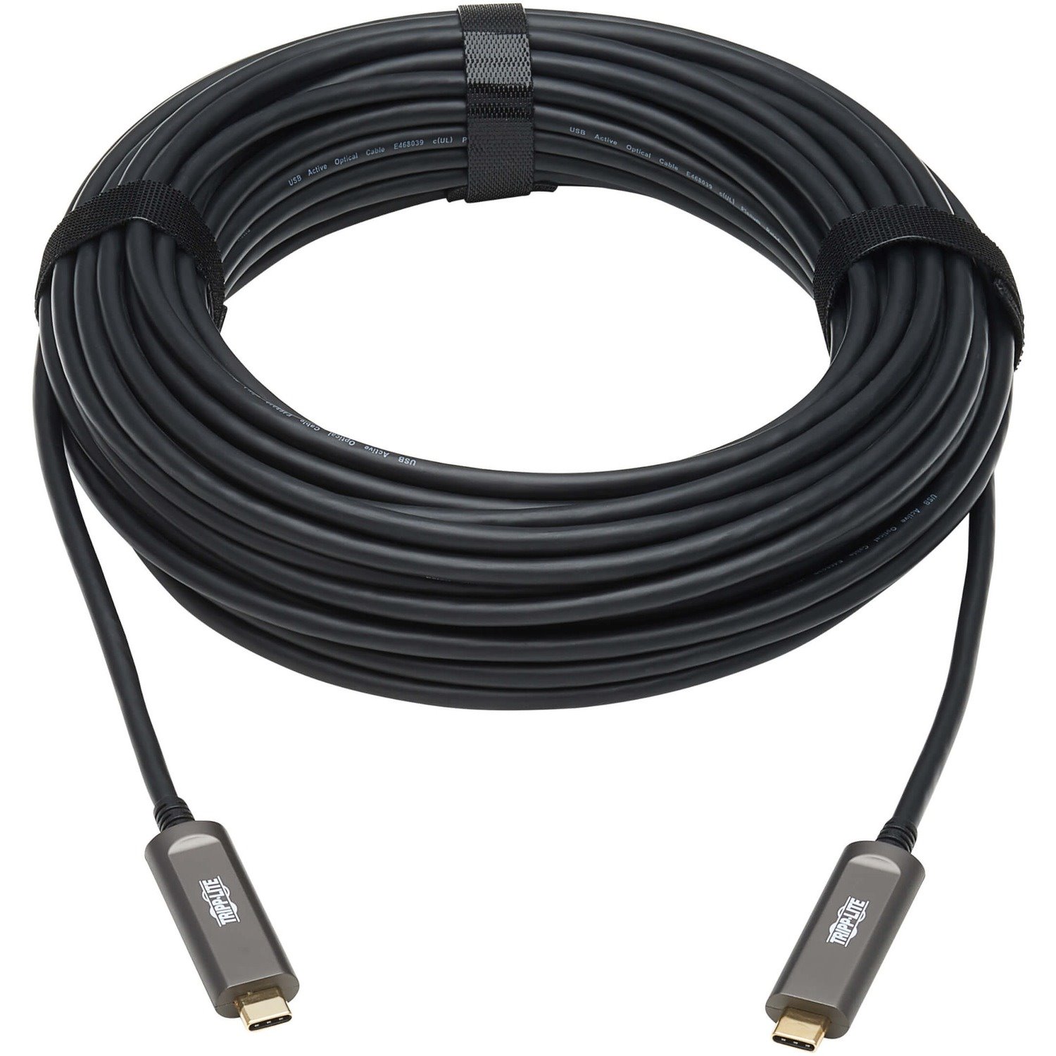 Eaton Tripp Lite Series USB-C AOC Cable (M/M) - USB 3.2 Gen 2 (10 Gbps) Plenum-Rated Fiber Active Optical Cable - Data Only, Black, 10 m (33 ft.)