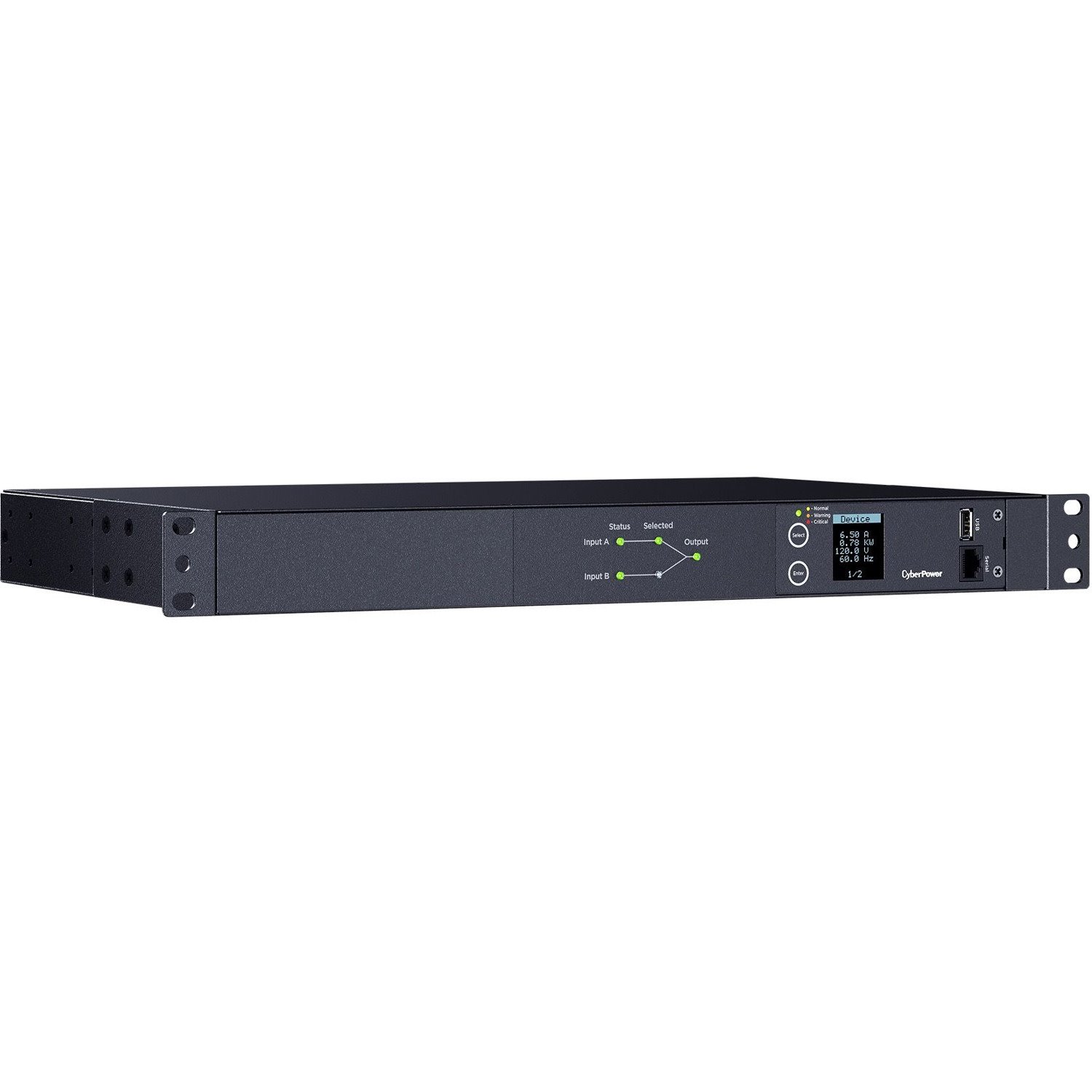 CyberPower PDU24002 Single Phase 100 - 120 VAC 20A Metered ATS PDU