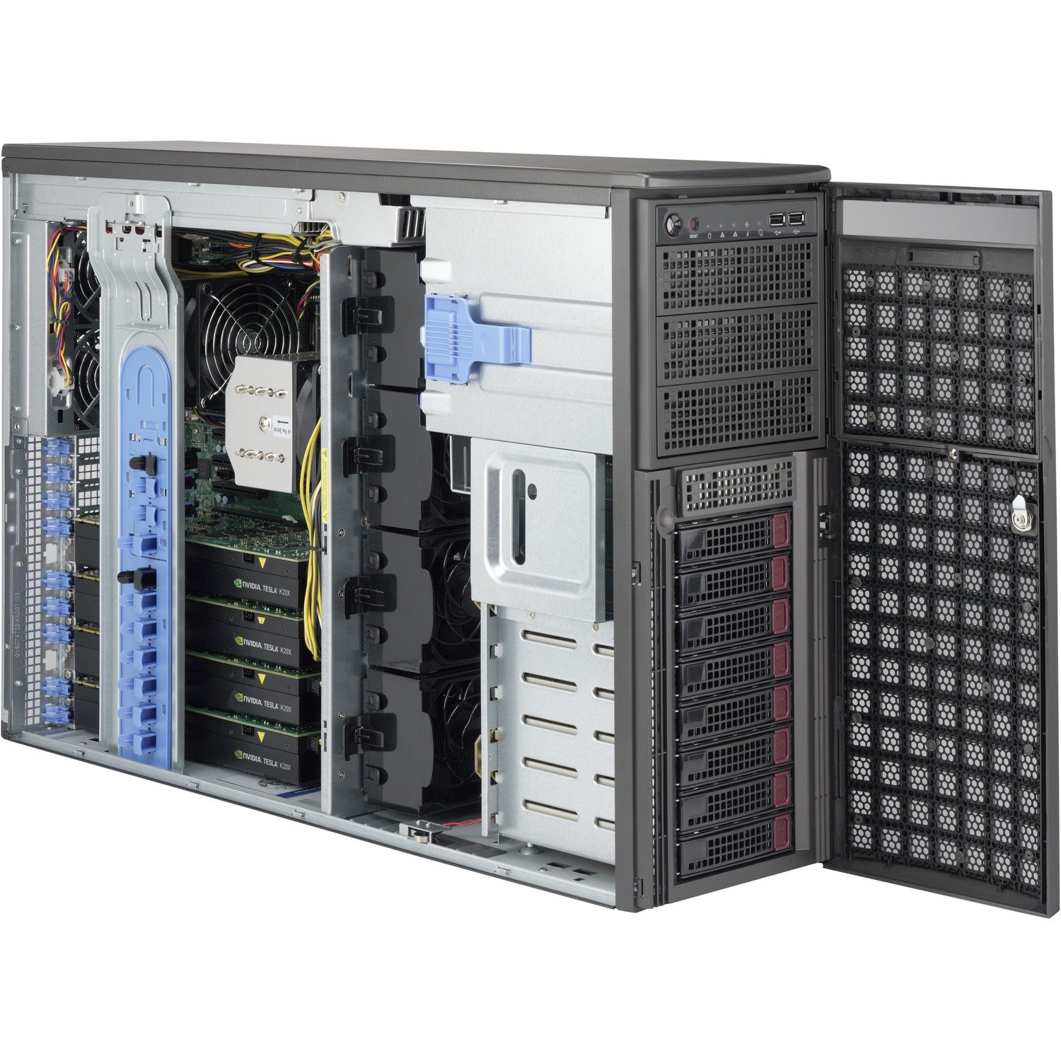 Supermicro SuperWorkstation 7048GR-TR Server Barebone System - 4U Tower - Socket LGA 2011-v3 - 2 x Processor Support