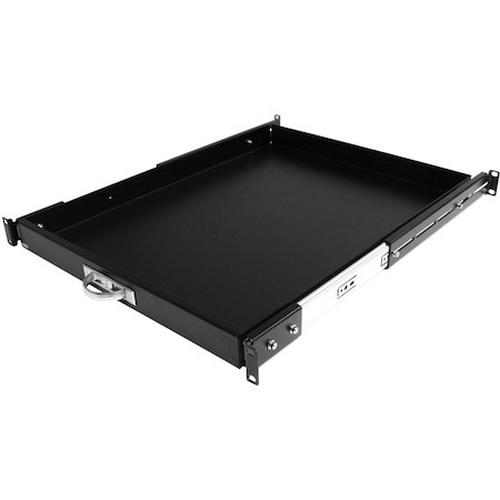 StarTech.com 1U Sliding Server Rack Mount Keyboard Shelf Tray, 55lbs (25Kg), 22in (55cm) Deep Steel Pull Out Drawer for 19" Equipment Rack