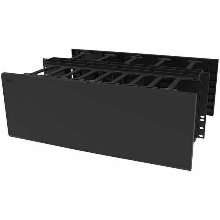 C2G 4RU Double-Sided Horizontal Cable Manager - Black