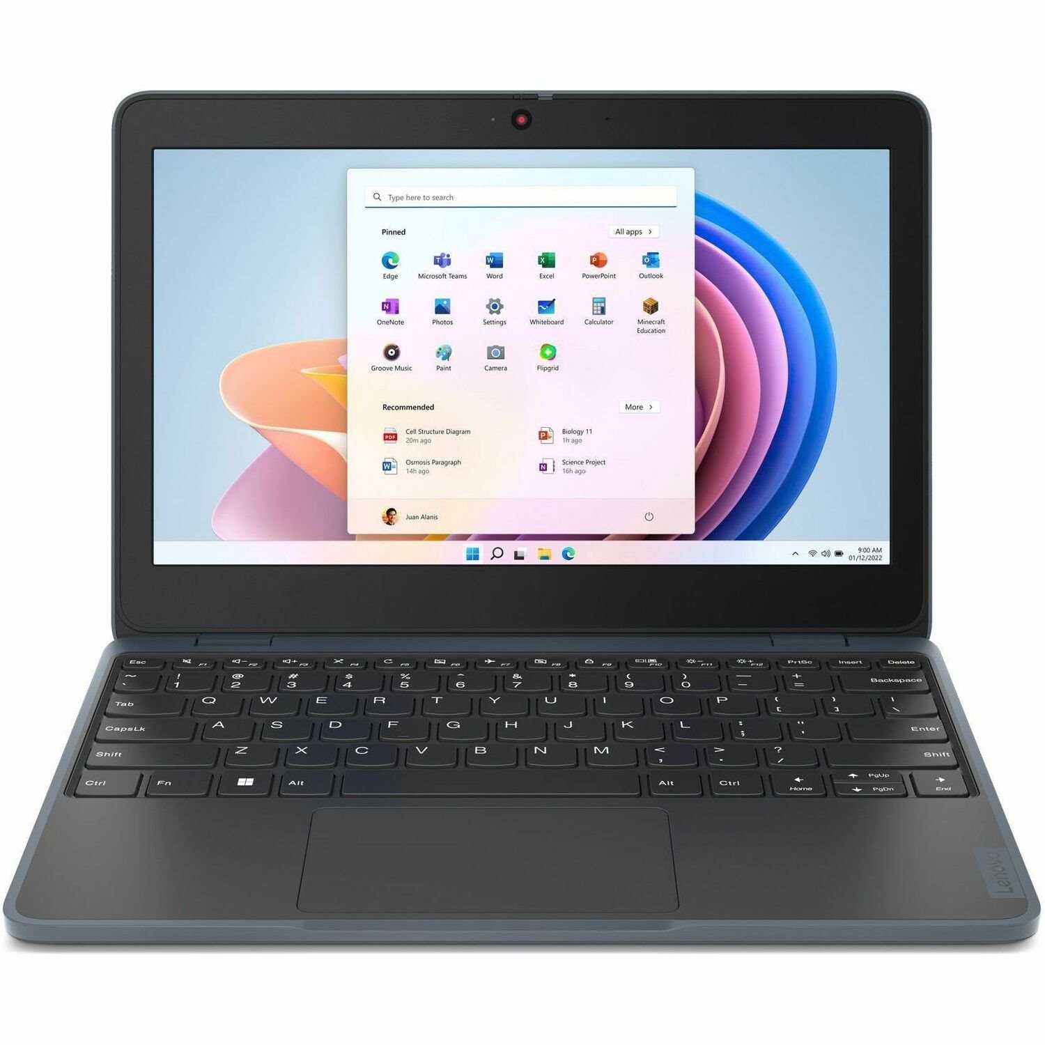 Lenovo 100w Gen 4 82VLS09V00 11.6" Notebook - HD - Intel N-Series N100 - 4 GB - 128 GB Flash Memory - English (US) Keyboard - Slate Gray