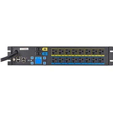 Eaton Metered Input rack PDU, 2U, L5-30P input, 10 ft cord, Single-phase, 100-127V, Outlets: (16) 5-20R