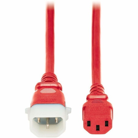 Eaton Tripp Lite Series PDU Power Cords, C13 to P-Lock C14 - Heavy-Duty, 15A, 250V, 14 AWG, 10 ft. (3.1 m), Red, 6 Pack
