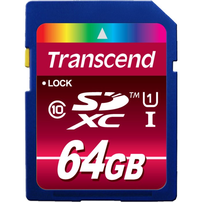 Transcend 64 GB Class 10/UHS-I SDXC