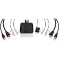 IOGEAR 2-Port 4K KVM Switch with HDMI, USB and Audio Connections