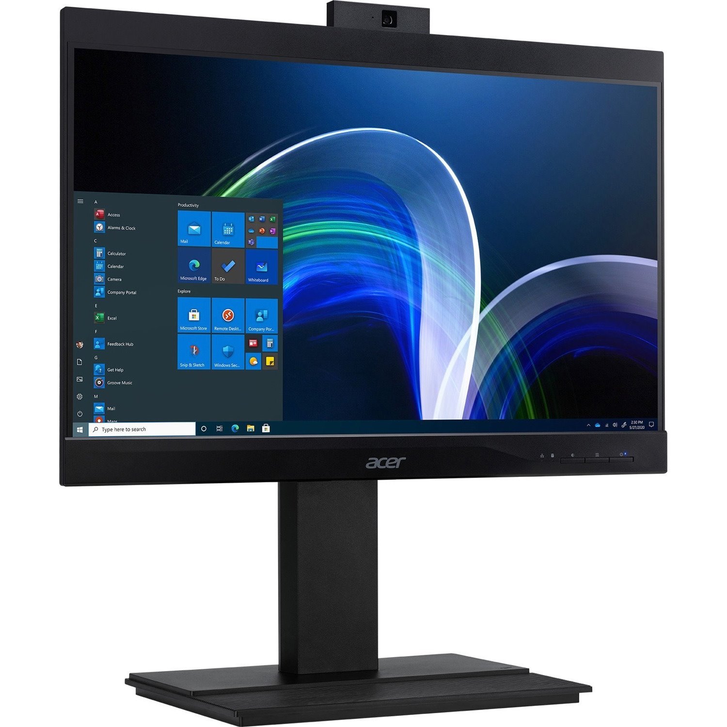 Acer Veriton Z4880G Z4880G-I71170S1 All-in-One Computer - Intel Core i7 11th Gen i7-11700 - 16 GB - 512 GB SSD - 23.8" Full HD - Desktop - Black