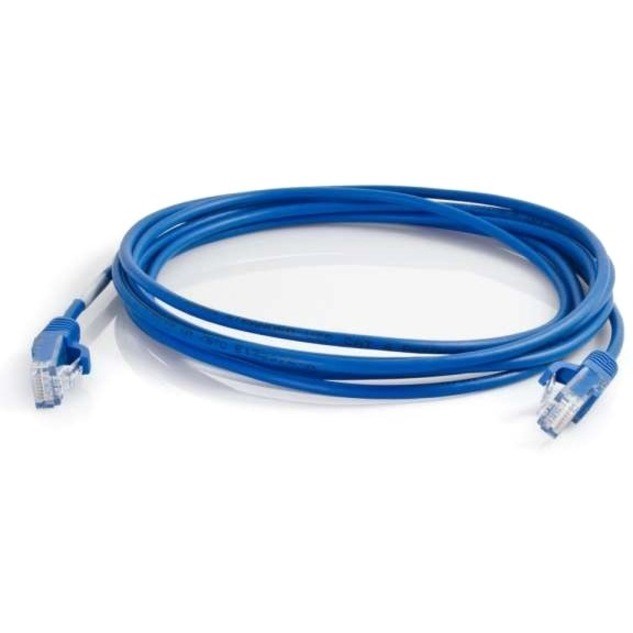 Quiktron Q-Series 28 AWG Cat6 Patch Cable, Blue, 10 ft