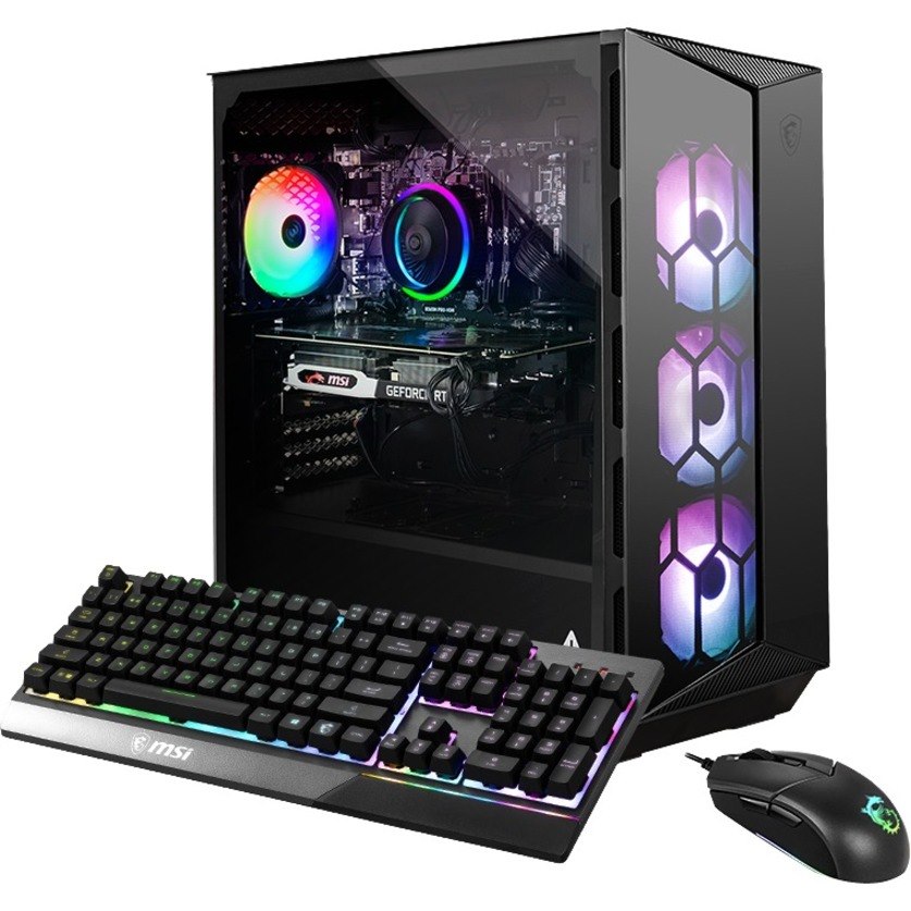 MSI Aegis R 10SC-210US Gaming Desktop Computer - Intel Core i7 10th Gen i7-10700 - 16 GB - 1 TB HDD - 1 TB SSD - Matte Black