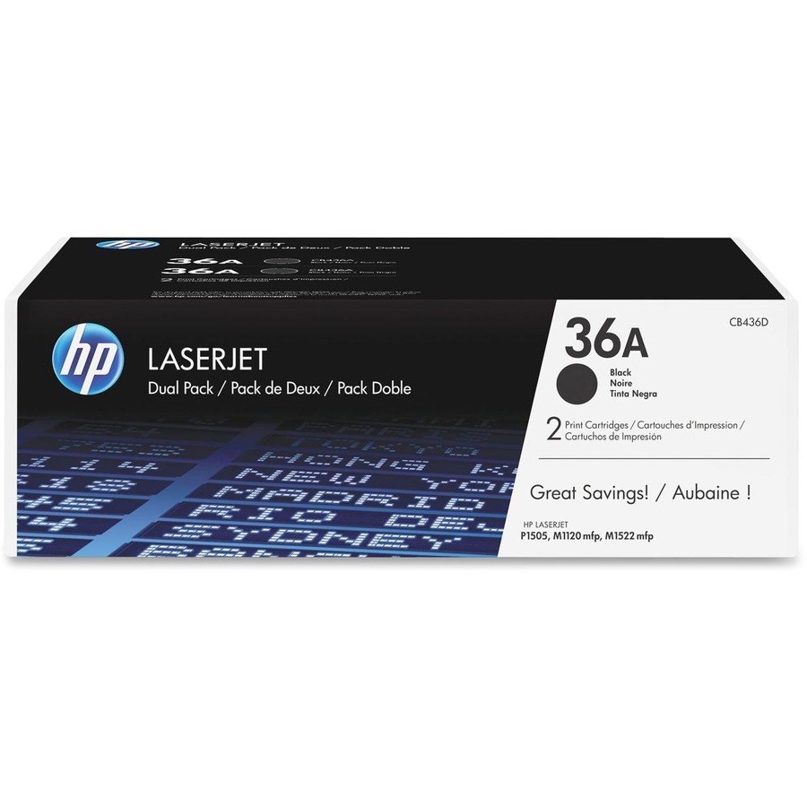 HP 36A Original Laser Toner Cartridge - Black - 2 / Box