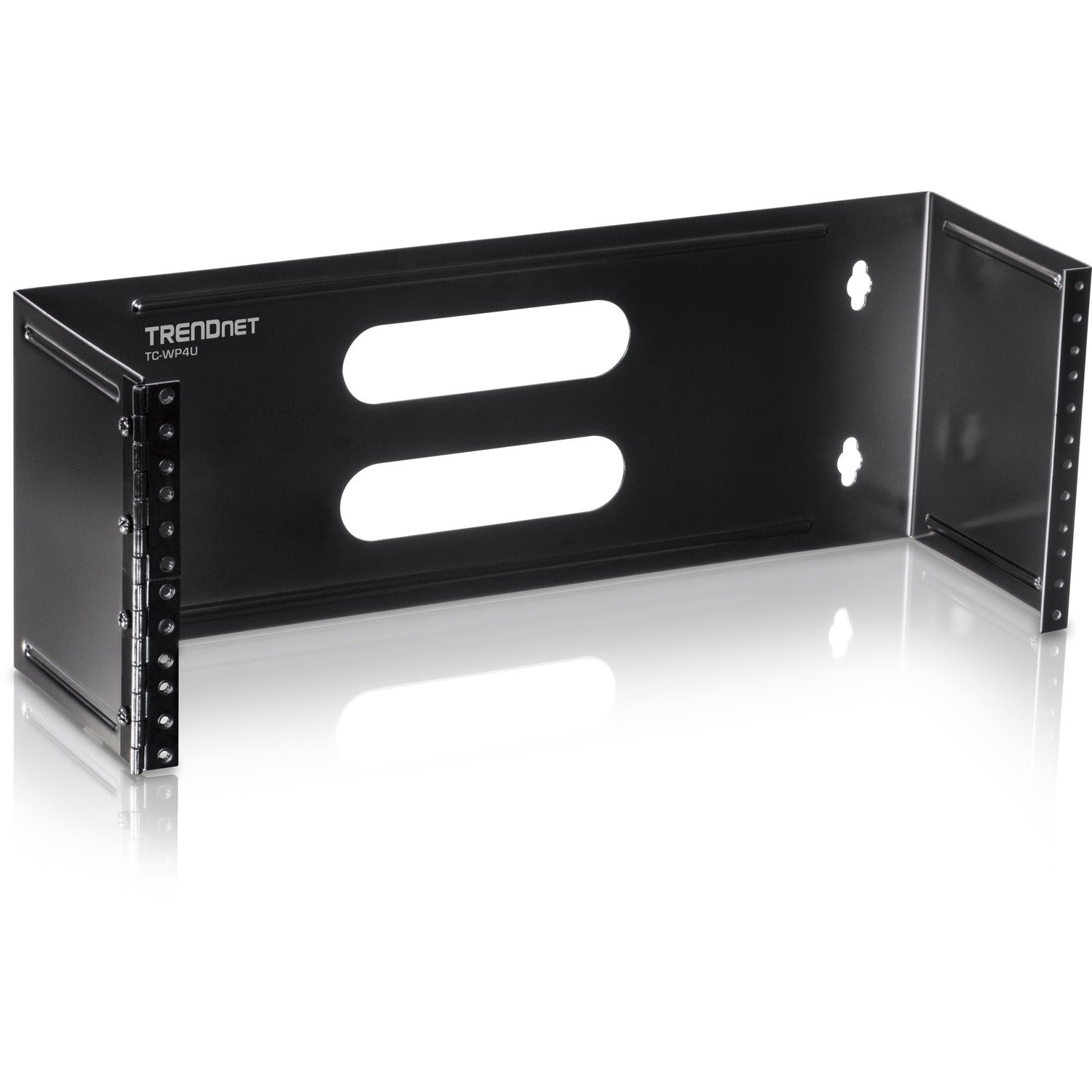 TRENDnet 4U 19-inch Hinged Wall Mount Bracket for Patch Panels and PDU Power Strips, TC-WP4U, Supports EIA-310, Steel Construction, Use with TRENDnet TC-P24C6 & TC-P16C6 Patch Panels (sold separately)