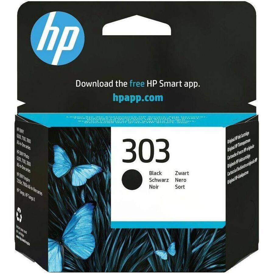 HP 303 Origineel Standaard Rendement Inkjet Inktcartridge - Zwart Verpakking