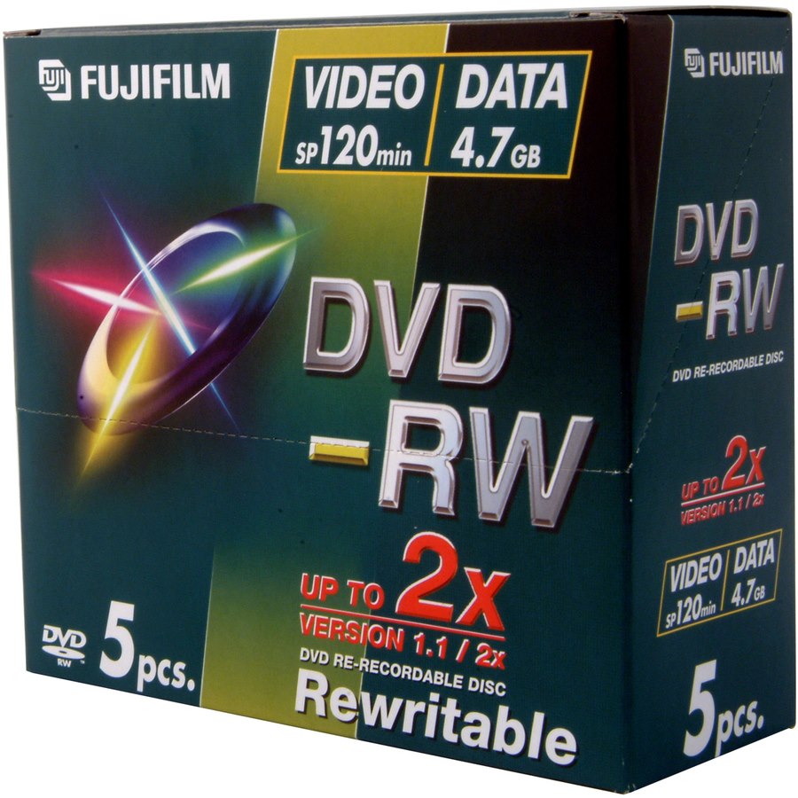 Fujifilm P10DVMGE02A DVD Rewritable Media - DVD-RW - 4.70 GB - 5