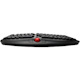 Adesso Tru-Form WKB-3150UB Keyboard - Wireless Connectivity - USB 2.0 Interface - Trackball - English (US) - Black