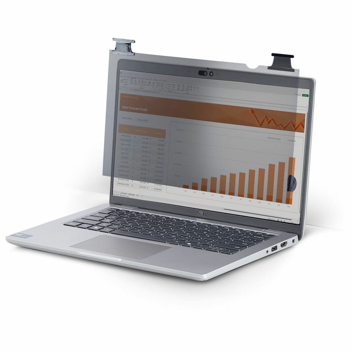 StarTech.com 13.3-inch 16:10 Bright Privacy Screen Filter with Touch, Flip-Over, 75% Light Transmittance, Anti-Glare Privacy Filter