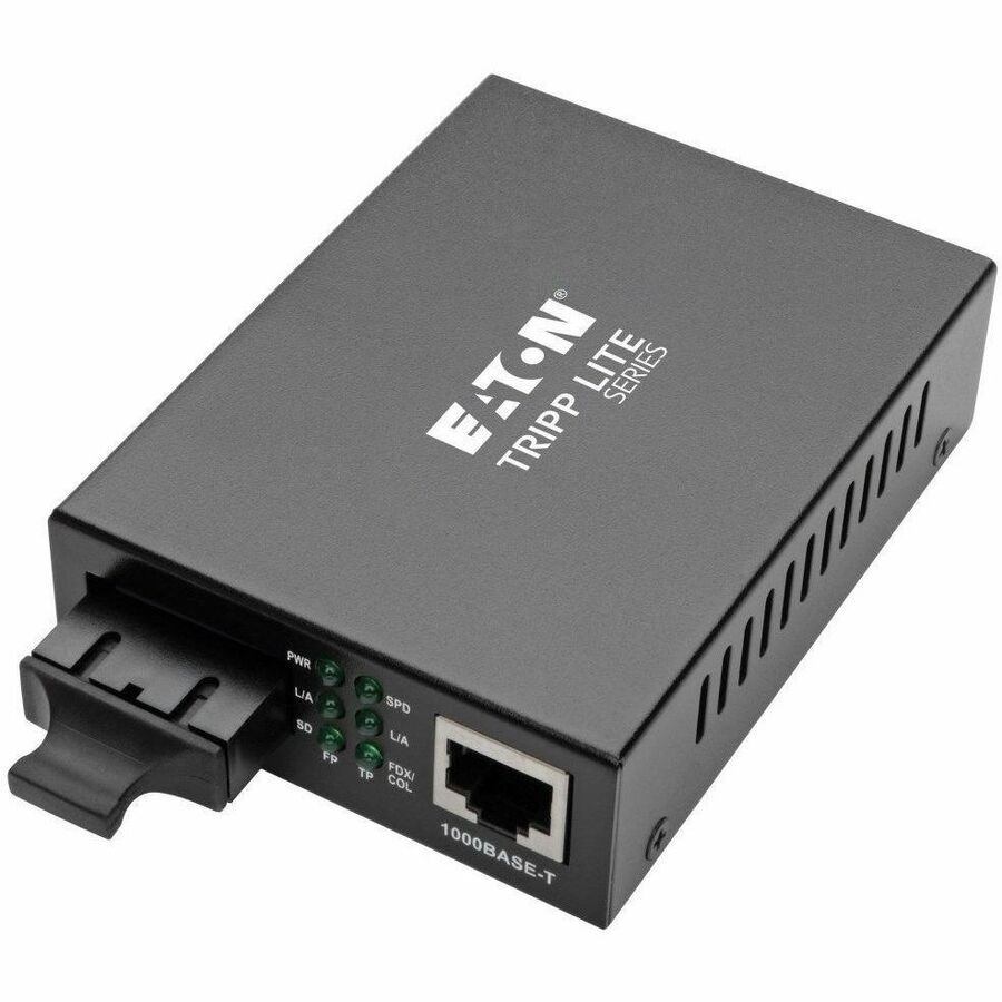 Eaton Tripp Lite Series Gigabit Multimode Fiber to Ethernet Media Converter, 10/100/1000 SC, International Power Supply, 1310 nm, 2,000 m (6,561 ft.)