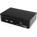 StarTech.com 2 Port DVI + USB KVM Switch with Audio - KVM switch - USB 2.0 Hub - 2 ports - 1 local user - 1U