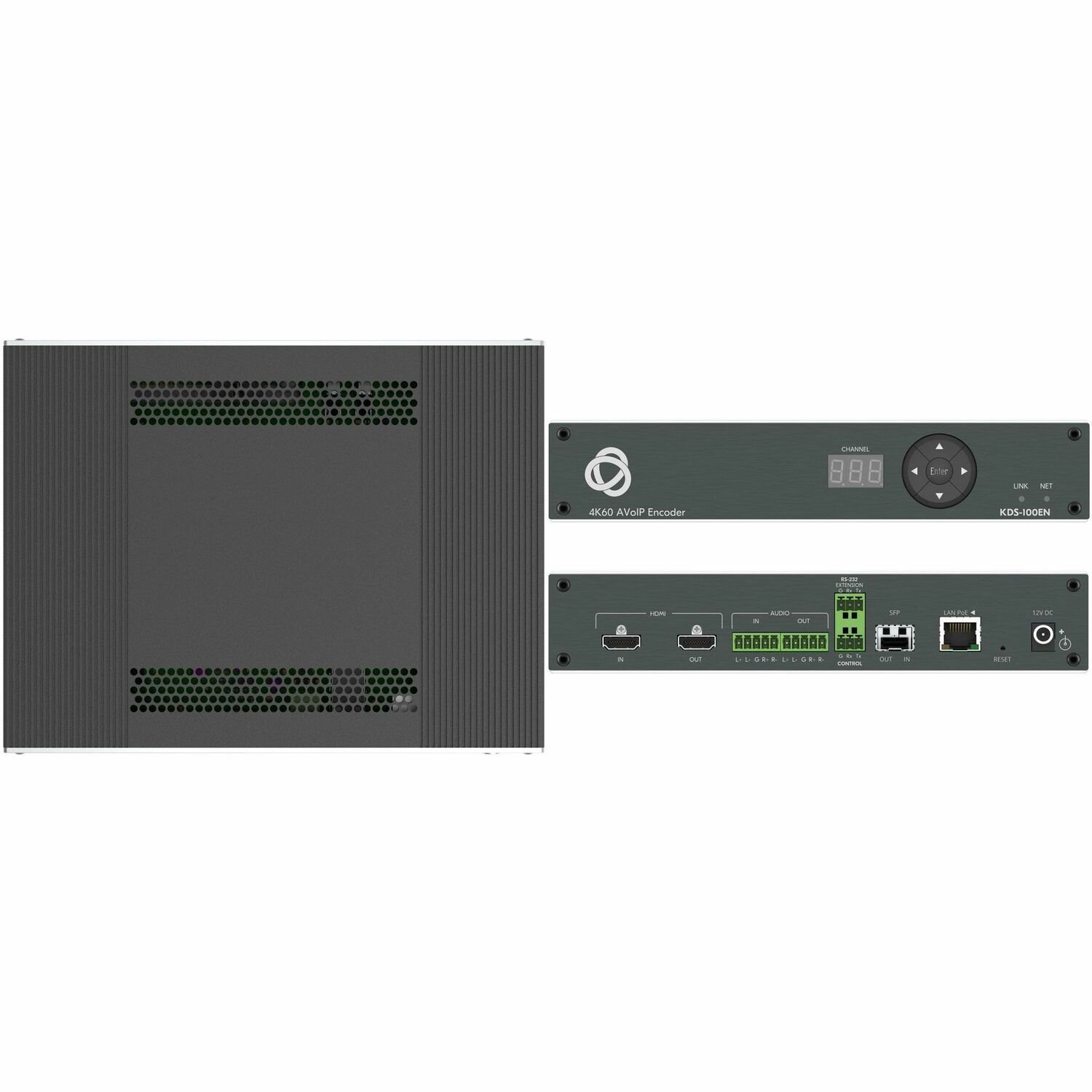 Kramer Open-standard AVoIP 4K@60Hz Streaming Encoder with Audio