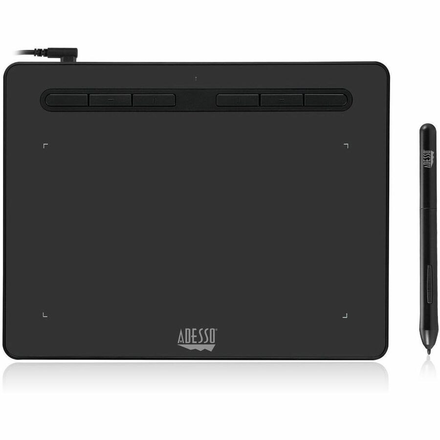 Adesso CyberTablet K8 Graphics Tablet - 5080 lpi - Cable - Black