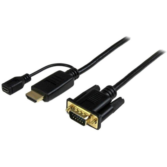 StarTech.com HDMI to VGA Cable - 3 ft / 1m - 1080p - 1920 x 1200 - Active HDMI Cable - Monitor Cable - Computer Cable