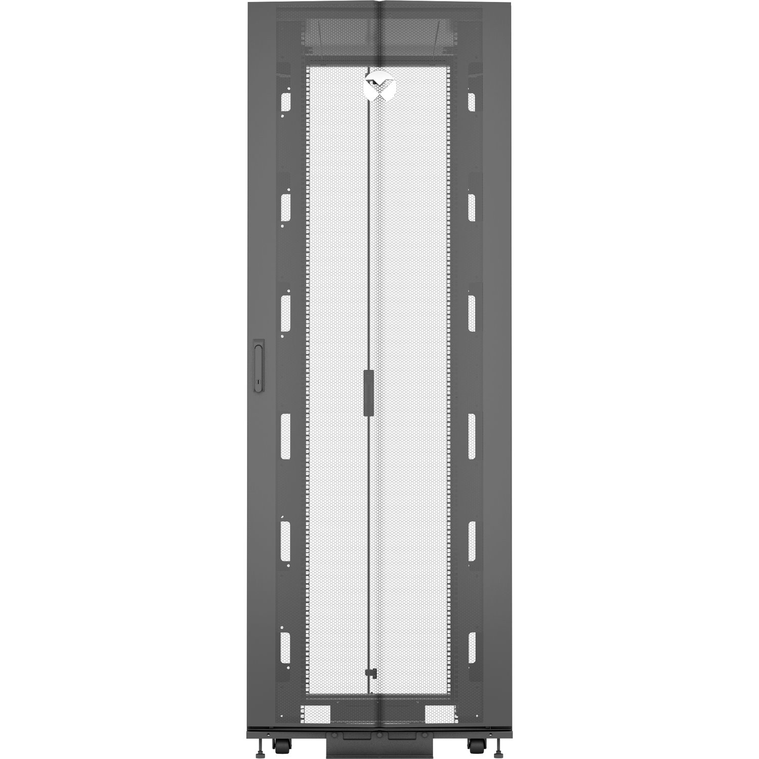 VERTIV VR 48U Rack Cabinet for Server, LAN Switch, Patch Panel - 800 mm Rack Width x 1115 mm Rack Depth - Black
