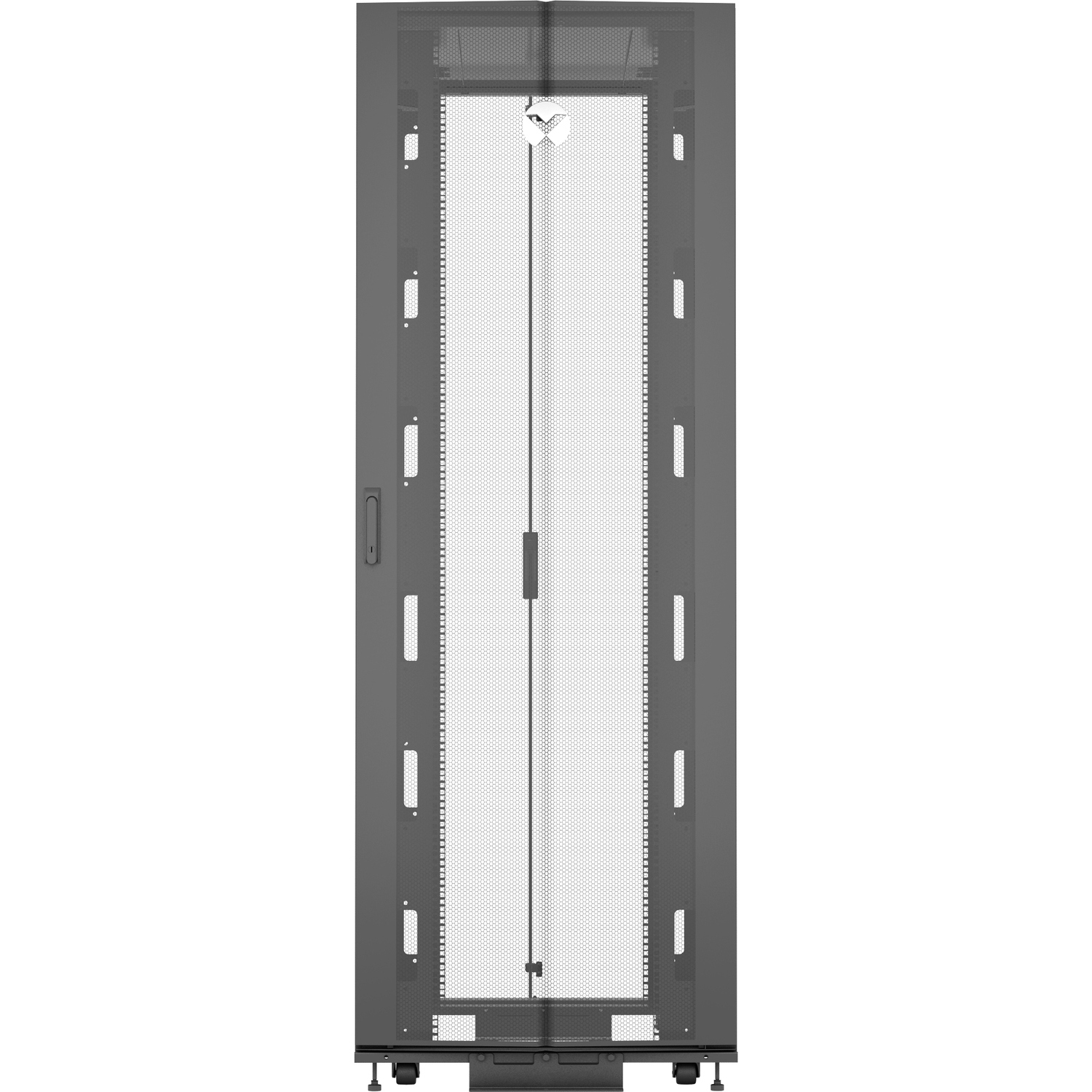VERTIV VR 48U Rack Cabinet for Server, LAN Switch, Patch Panel - 800 mm Rack Width x 1115 mm Rack Depth - Black