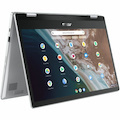 Asus Chromebook CX1 CX1400 CX1400FKA-GE84FT 14" Touchscreen Convertible 2 in 1 Chromebook - Full HD - Intel Celeron N4500 - 8 GB - 64 GB Flash Memory - Transparent Silver